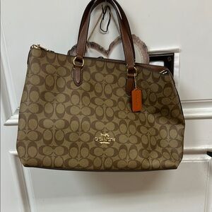 Coach Brown Signature Tote Bag